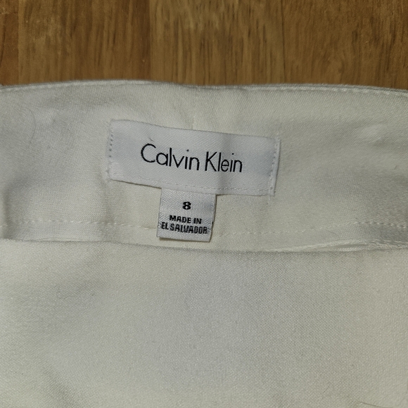Calvin Klein Classic Fit White Trousers Size 8 - Picture 3 of 16